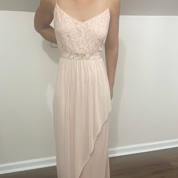 Adrianna Papell Blush Lace Bodice Gown – Size 8 (US) - Picture 4 of 7